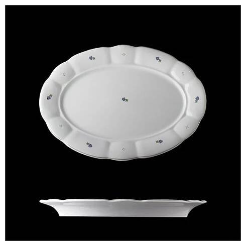 Mísa oválná, porcelán, modré kytičky, 32 cm, G. Benedikt - Porcelánový svět