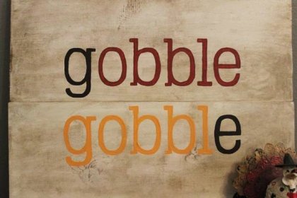 DIY Gobble Sign for thanksgiving