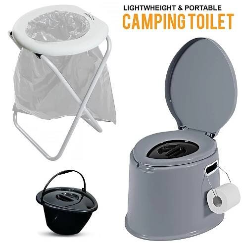 6L PŘENOSNÉ KEMPINGOVÉ WC KOMPAKTNÍ NOČNÍK LOO KARAVAN PIKNIK RYBÁŘSKÉ FESTIVALY