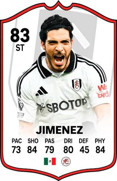 Jiménez Fulham Football Card