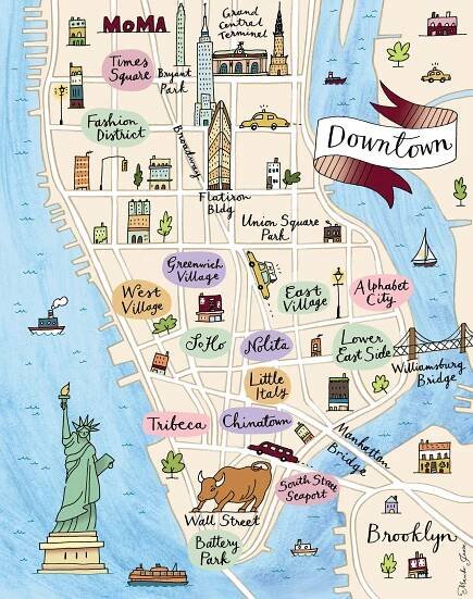 downtown NY map