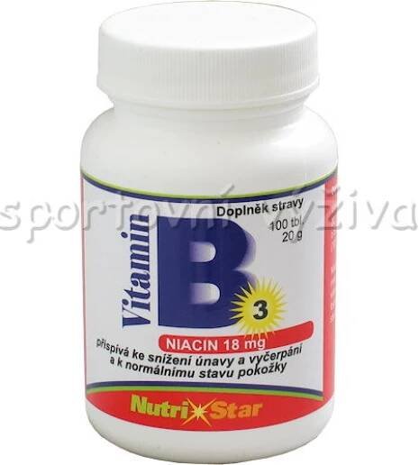 Nutristar Niacin Vitamín B 3 18 mg 100 tablet