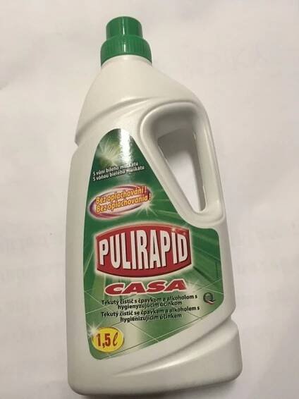 Pulirapid tekutý čistič se čpavkem a alkoholem 1,5 l Bílý muškát