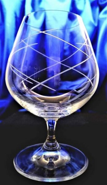 LsG-Crystal Skleničky na koňak ručně broušené dekor Galaxie Lara-7032 400 ml 6 Ks.