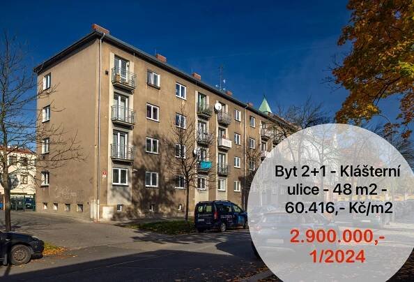 Byt 2+1 – ulice Klášterní, Plzeň – 48 m2 – 60.416,-/m2 • Realitní makléř Pavel Brůha