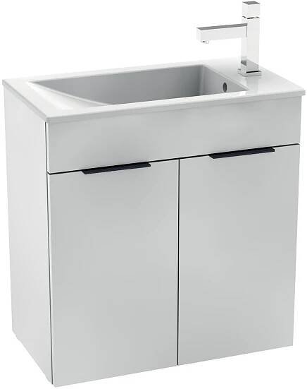 Jika Cube Skříňka s umyvadlem 60,5x33,5x62,2 cm, 2x dvířka, bílá/bílá lesk - H4536311763001 | KOUPELNY-CZ.cz