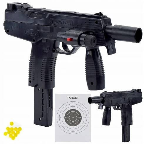 ZBRAŇ PISTOLE NA KULIČKY MP9 ASG REPLIKA LASER