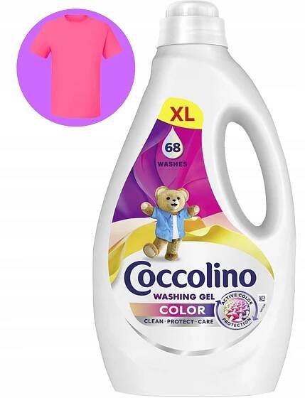 PRACÍ GELY COCCOLINO SET BÍLÉ ČERNÉ BAREVNÉ OBLEČENÍ 3x2,72 L Počet praní 204