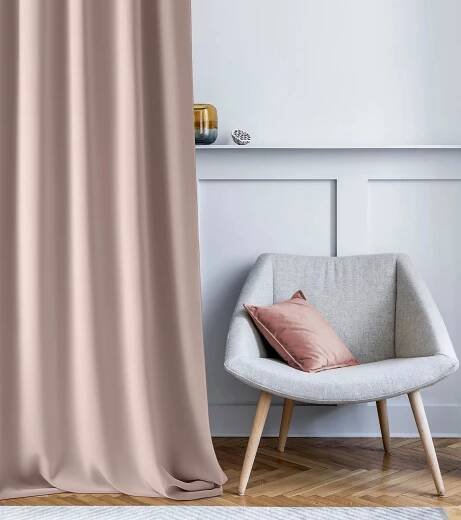 Závěs Aura Pink - 140x280 cm - uchycení dekorační kolečka