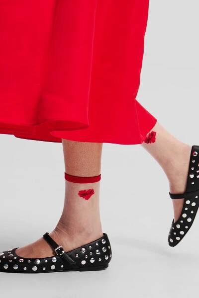 PONOŽKY KARL LAGERFELD K/HEART MESH SOCKS