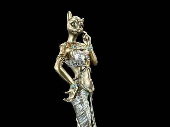 Figurka Socha EGYPTSKÁ soška BOHYNĚ BASTET S PANTEREM VERONESE WU76880A4 EAN (GTIN) 6944197131335