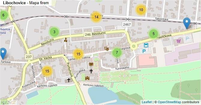 Libochovice - mapa firem