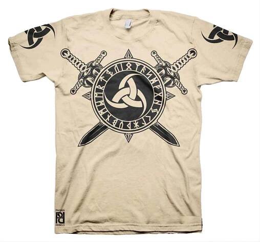 Triquetra Horns Runes Amulet Viking Valhalla T-Shirt - Image 19