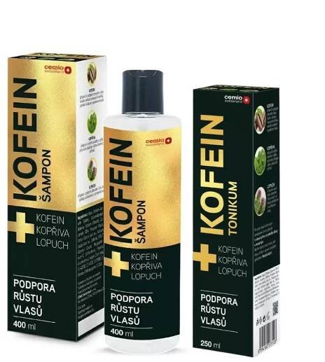 Cemio KOFEIN sada pro podporu růstu vlasů, 400 + 250 ml