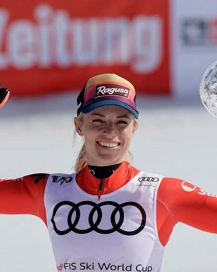Overall champion Gut-Behrami adds super-G globe to her haul