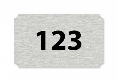 Číslo na dveře S06 stříbro