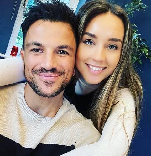 Peter Andre and his wife Emily in a selfie.