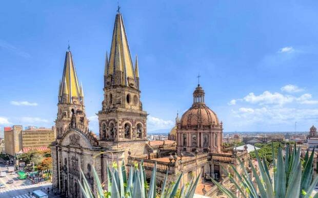 Guadalajara cathedral in Mexico