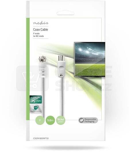 Satelitní a anténní kabel NEDIS CSGP41800WT50
