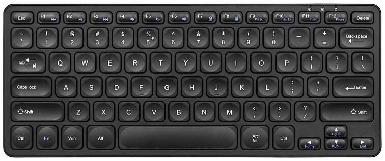 Perixx PERIBOARD-416 DE USB klávesnice německá, QWERTZ černá USB hub