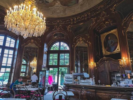 Interior of Restaurant Emperor's Pavilion in Schönbrunn Zoo, Hietzing, Vienna