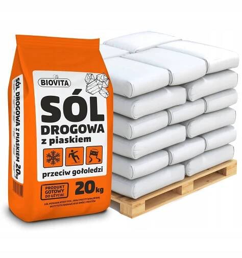 Cestná soľ proti holubom s pieskom 50x20 kg 1000 kg na chodníky a ulice