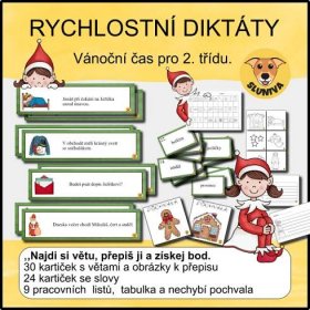 Rychlostní diktáty –Vánoční čas pro 2. třídu –Sluniva - Český jazyk - gramatika | UčiteléUčitelům.cz