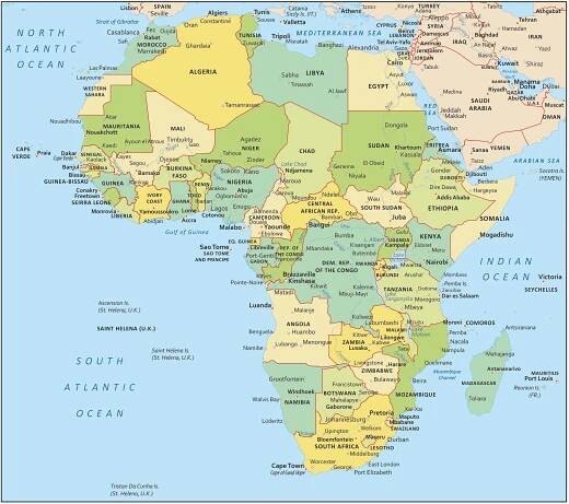 Map of Africa - GIS Geography
