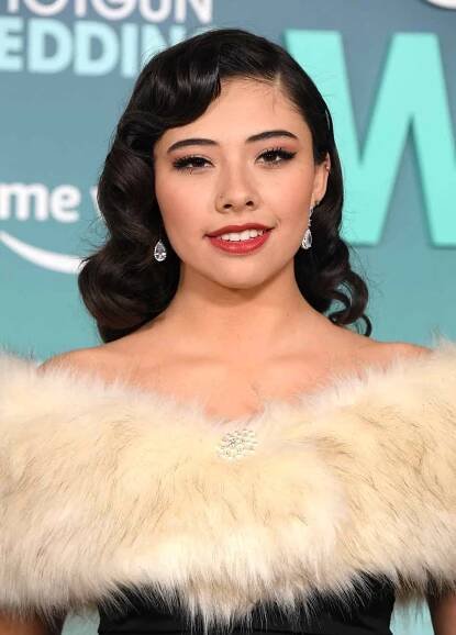 Xochitl Gomez red lipstick makeup look