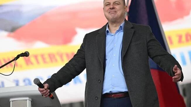 Demonstrace Jindřicha Rajchla na Václavském náměstí (23.3.2024)