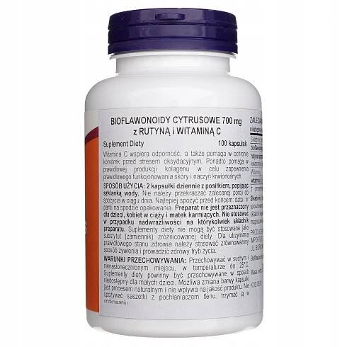 Bioflavonoidy + Vitamín C + Rutin 100kapslí. NOW Foods Stav balení originální