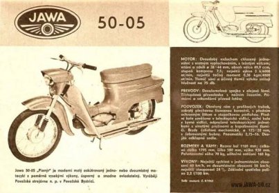 Reklamní prospekty, dobové fotky – Jawa 50 Pionýr