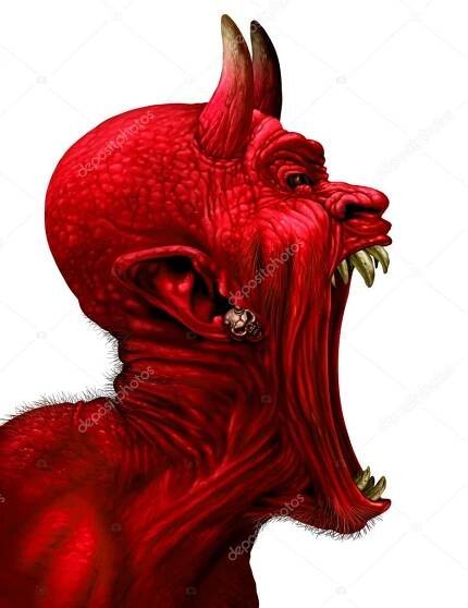 Ďábel Scream ikona Stock ilustrace ©lightsource #127221868
