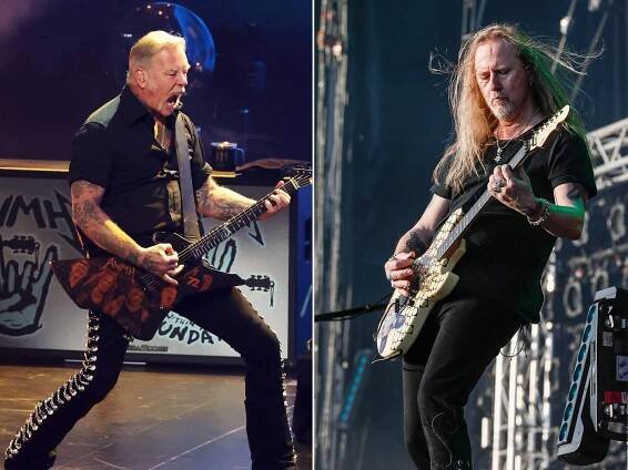 Metallica's James Hetfield and Jerry Cantrell from Alice in Chains