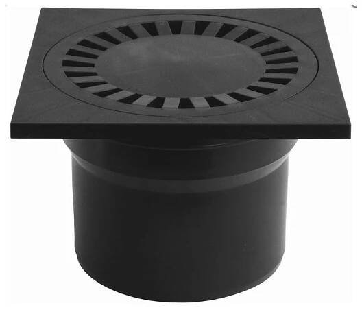 HACO PVS DN 110 Podlahová vpusť spodní 150 x 150 mm černá od 81 Kč