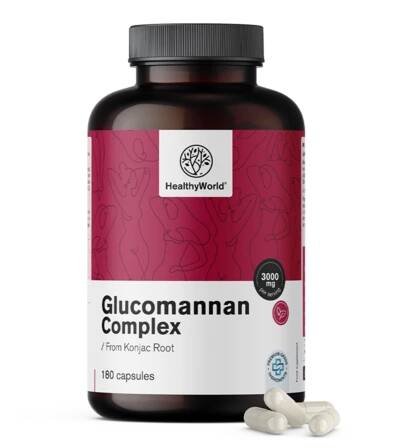 Glukomannan komplex 3000 mg, 180 kapslí