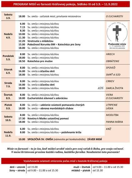 Začali sa misie v Prešove – Redemptoristi
