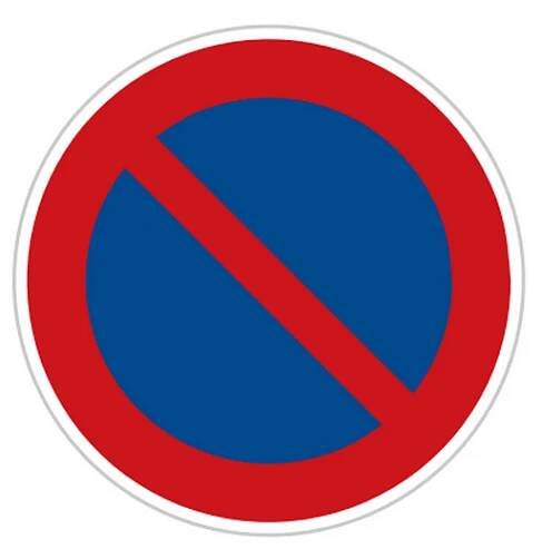 Dopravní značka Zákaz stání - B29