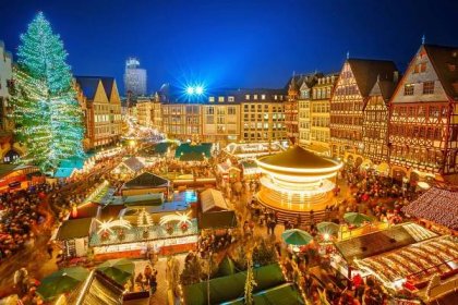 Vánoční trh ve Frankfurtu — Stock obrázek