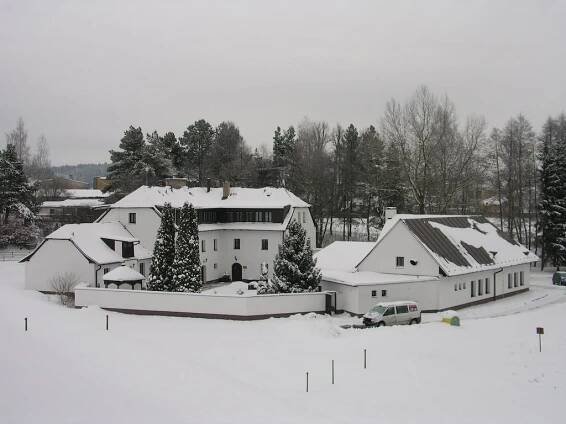 Hotel a Hostinec Tálský mlýn v zimě