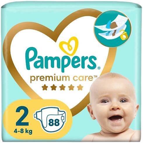 Plenky Pampers Premium Care Velikost 2 88 ks