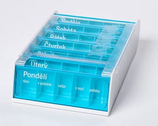 Anabox Anmed Dávkovač na léky 7 dní Azurový
