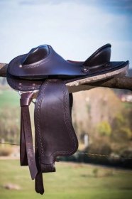 Westernové sedlo bez hrušky kožené - Jezdecké potřeby, vybavení pro jezdce a koně