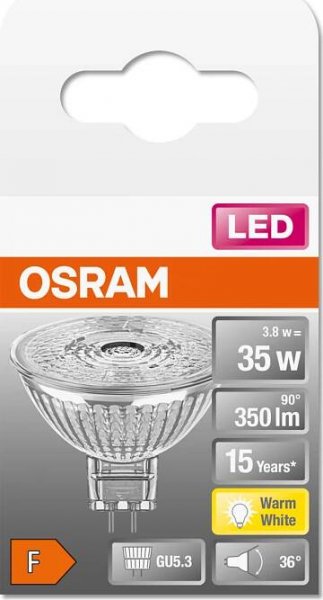 OSRAM Star GU5,3 3,8W 12V 350lm 2700K