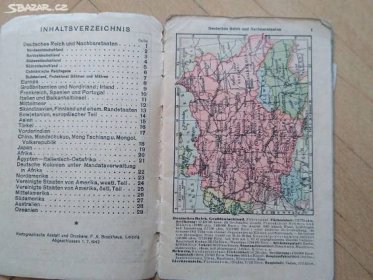 Westentaschen Atlas Der Erde 1941 Protektorát - Praha - Sbazar.cz