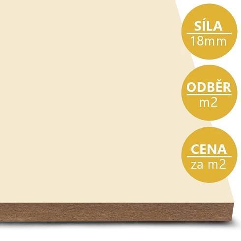 MDF deska tl. 18 mm vanilka
