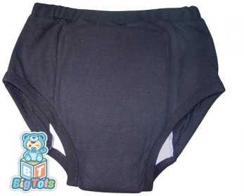 Adult baby  Unisex sizing Black training pants incontinence ABDL