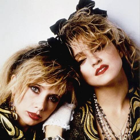 Rosanna Arquette and Madonna, 1985