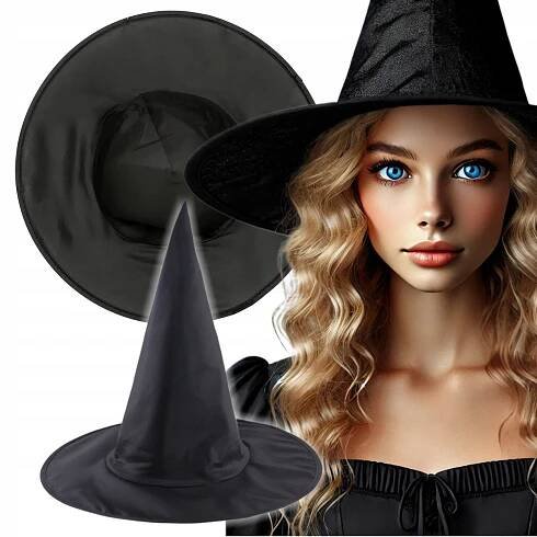 KLOBOUK ČEPICE ČARODĚJ KOSTÝM KOSTÝM NA HALLOWEEN KARNEVAL