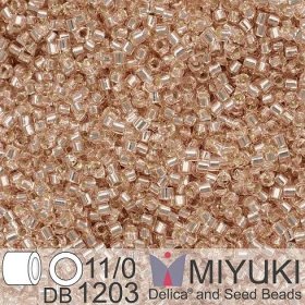 Korálky Miyuki Delica 11/0. Barva S/L Pink Mist DB1203. Balení 5g | Koralek-obchod.cz | Korálky, minerály a kamínky pro